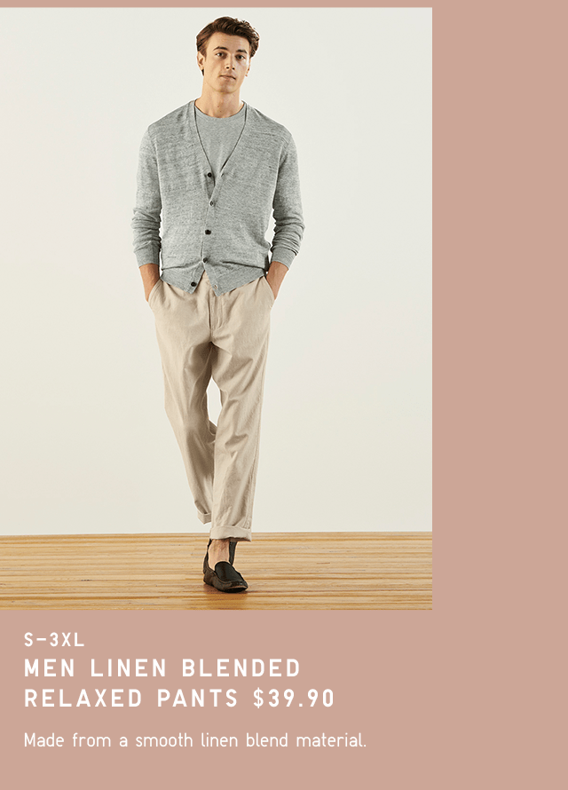 BODY1 PDP4 - MEN LINEN BLENDED RELAXED PANTS