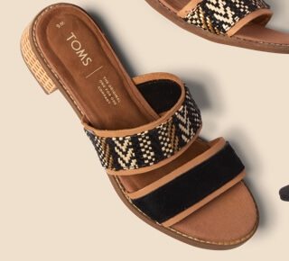 black suede with geometric woven strap women's mariposa sandals