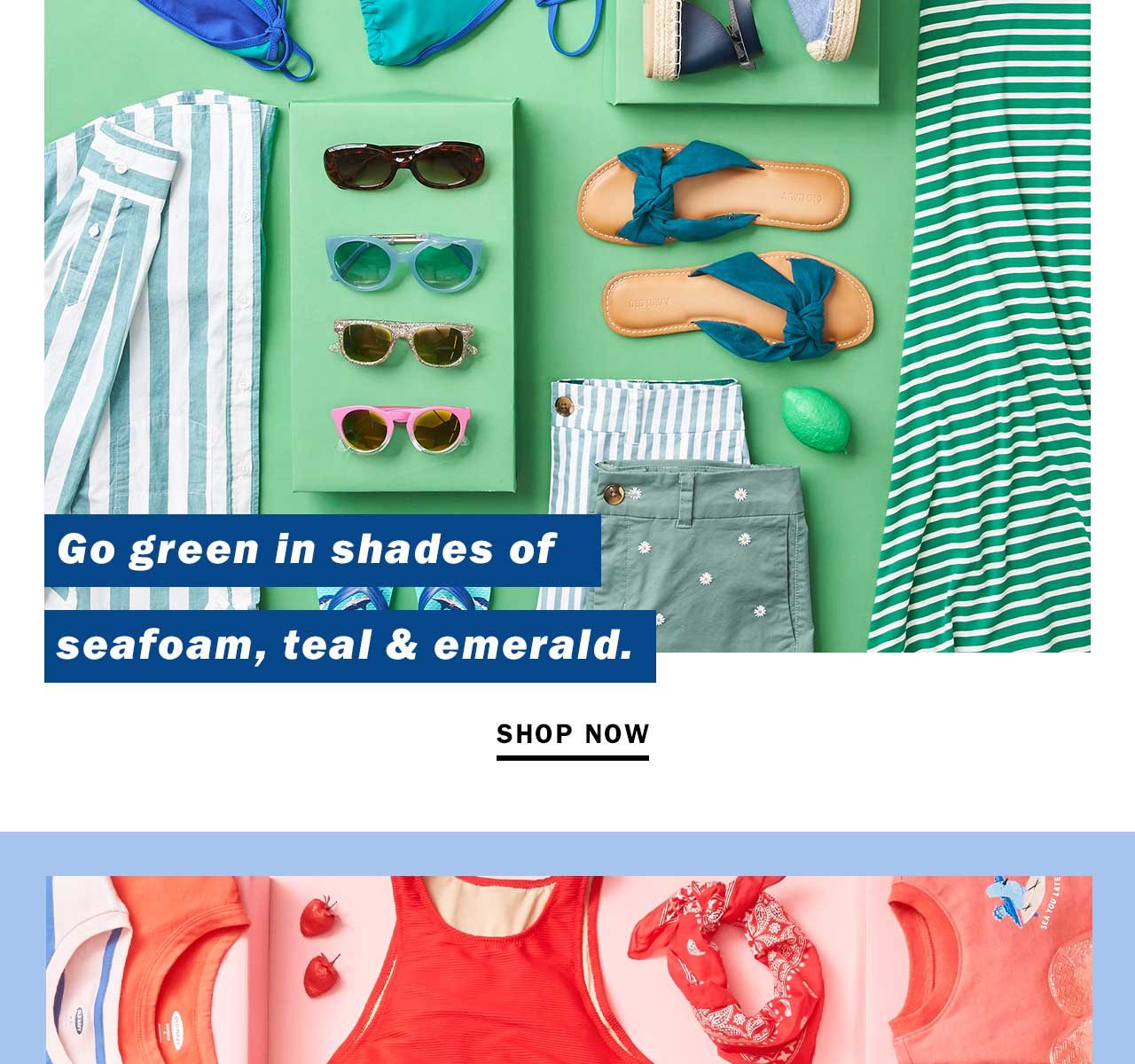 Go green in shades of seafoam