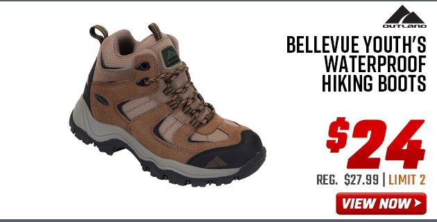 Outland Bellevue Youth's Waterproof Hiking Boots