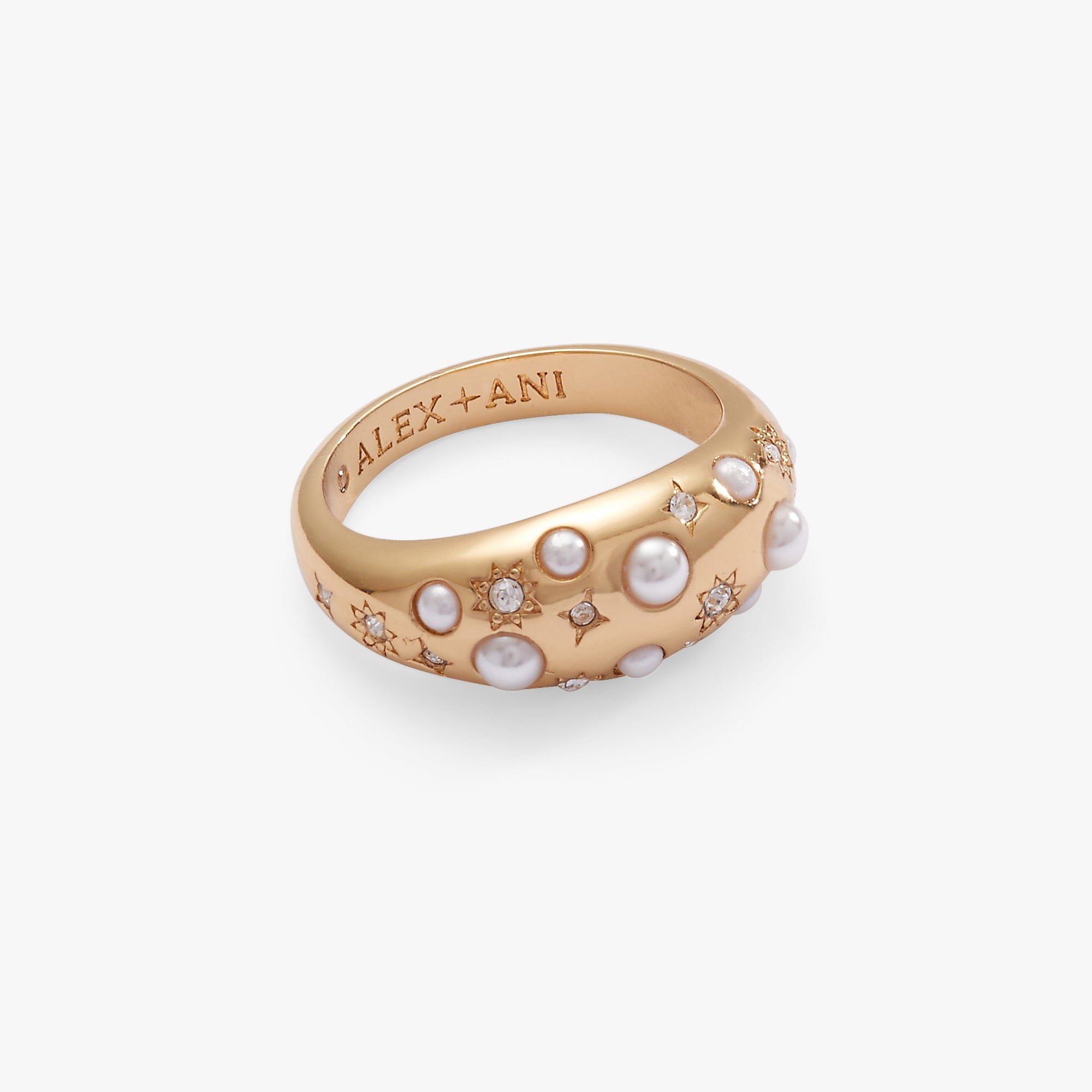 Image of Pearl and Crystal Ring