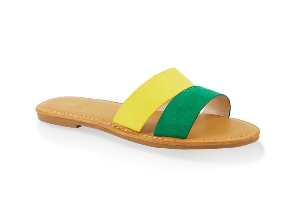 Split Band Slide Sandals