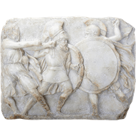 Greek Hoplites in Battle Wall Plaque