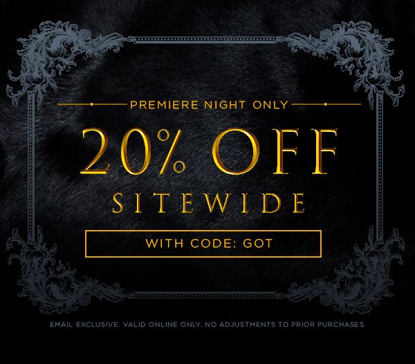 Take 20% Off Sitewide with code GOT