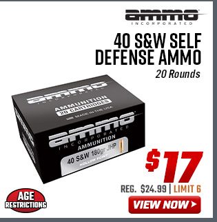 Ammo, Inc. 40 S&W Self Defense Ammo