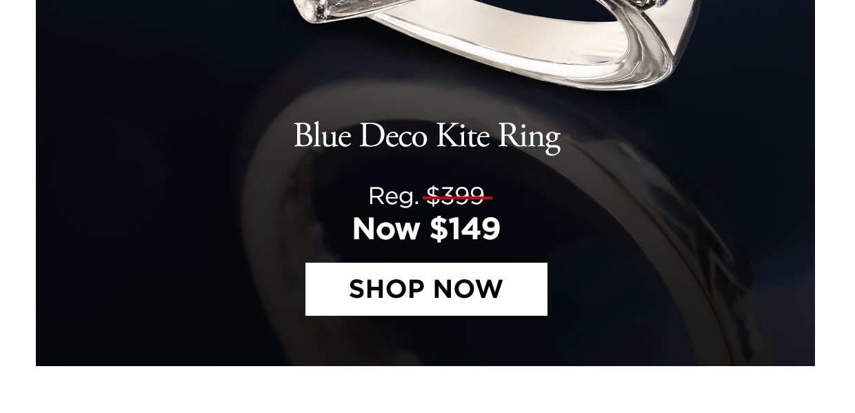 Blue Deco Kite Ring Reg. $399, Now $149