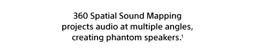 360 Spatial Sound Mapping projects audio at multiple angles, creating phantom speakers.(1)