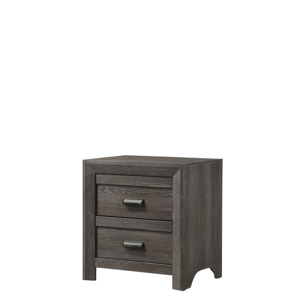 Clearance Rustic Contemporary Charcoal Gray Nightstand - Adelaide