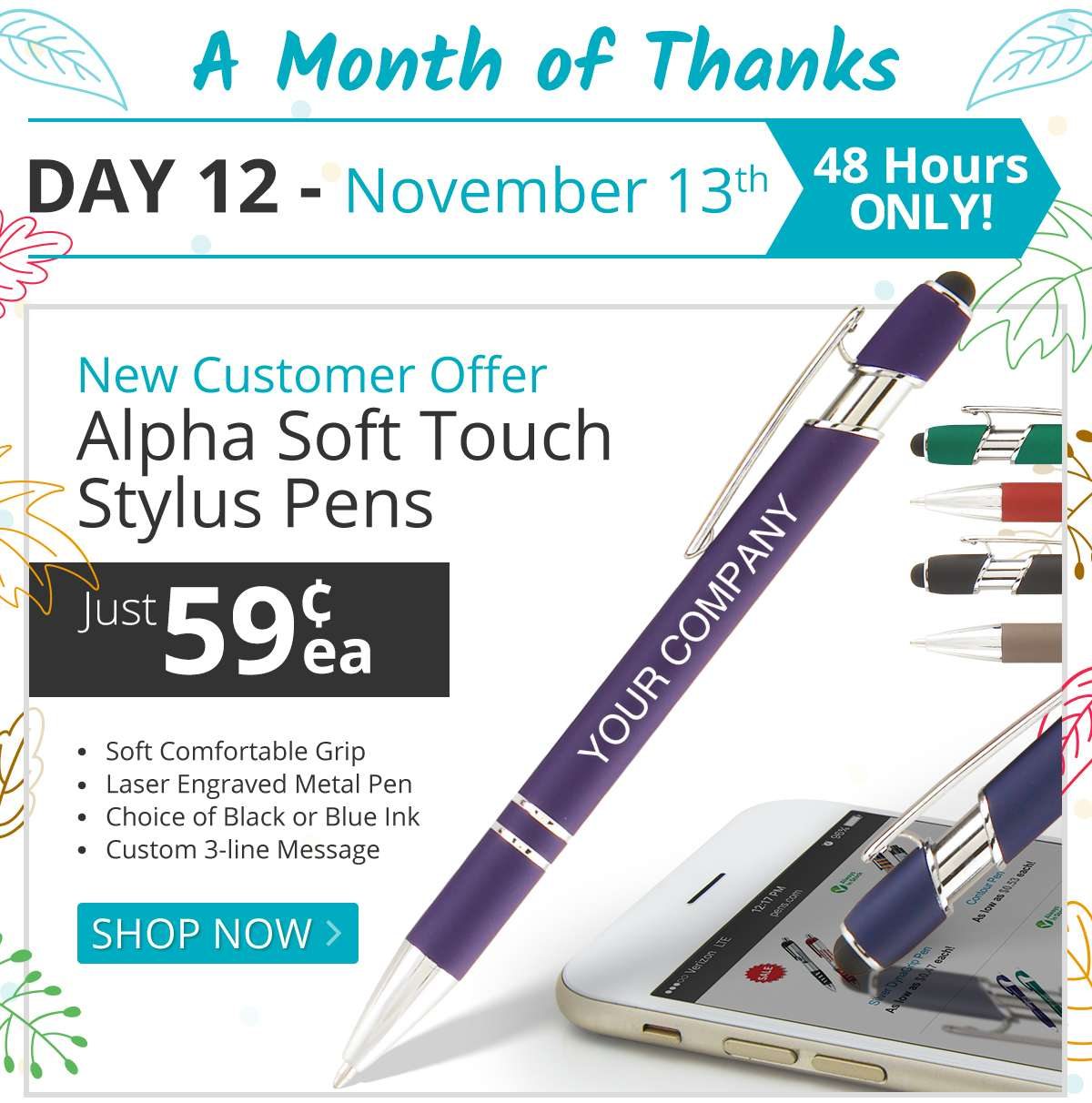 Alpha Soft Touch Stylus Pens for only 59¢ each!