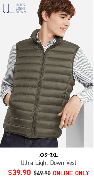 ULTRA LIGHT DOWN VEST $39.90