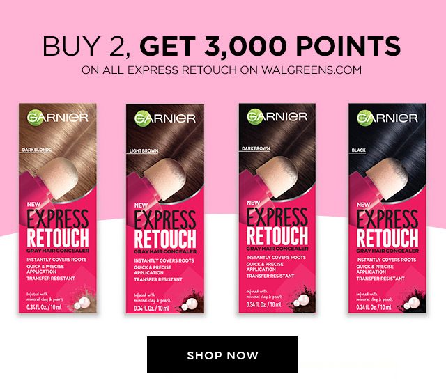 BUY 2, GET 3,000 POINTS - ON ALL EXPRESS RETOUCH ON WALGREENS DOT COM - SHOP NOW