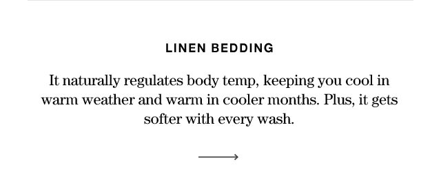 Linen bedding