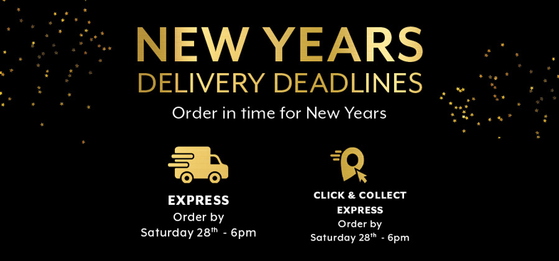 New years delivery deadlines