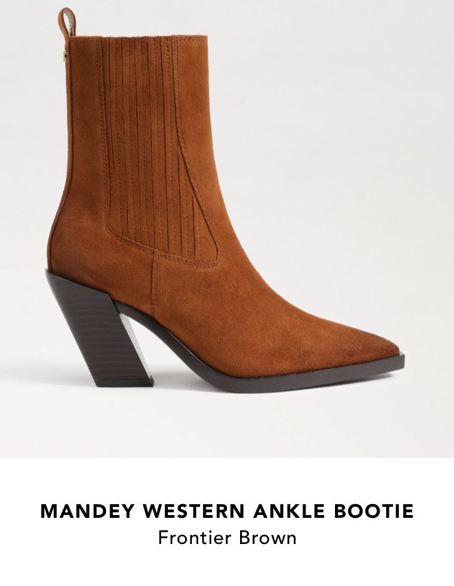 Mandey Western Ankle Bootie (Frontier Brown)