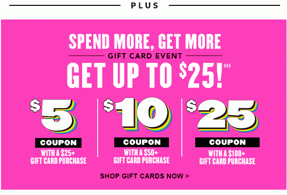 Spend More, Get More Gift Card 