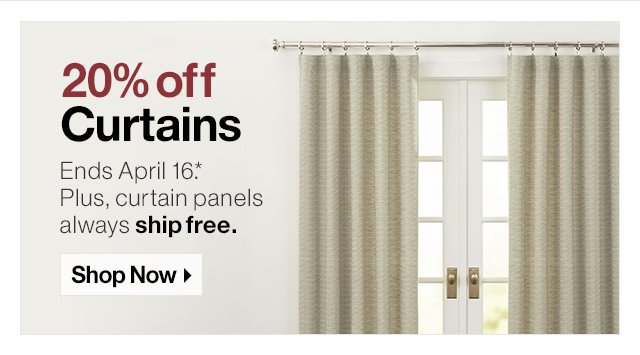 20% off Curtains