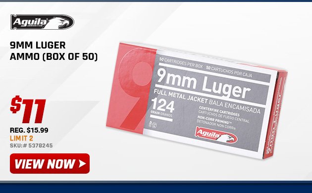 Aguila Ammunition 9mm Luger Ammo (Box of 50)