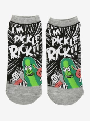 Rick And Morty Pickle Rick No-Show Socks