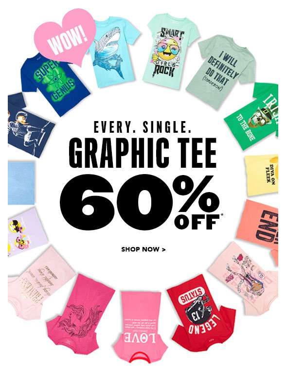 All Graphic Tees 60% Off