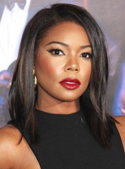 Gabrielle Union Medium Straight Lace Front Human Hair Wig 12 Inches