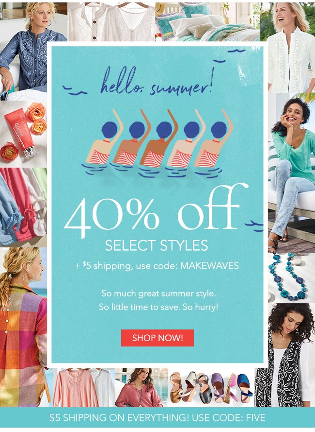 40% off select full-price styles