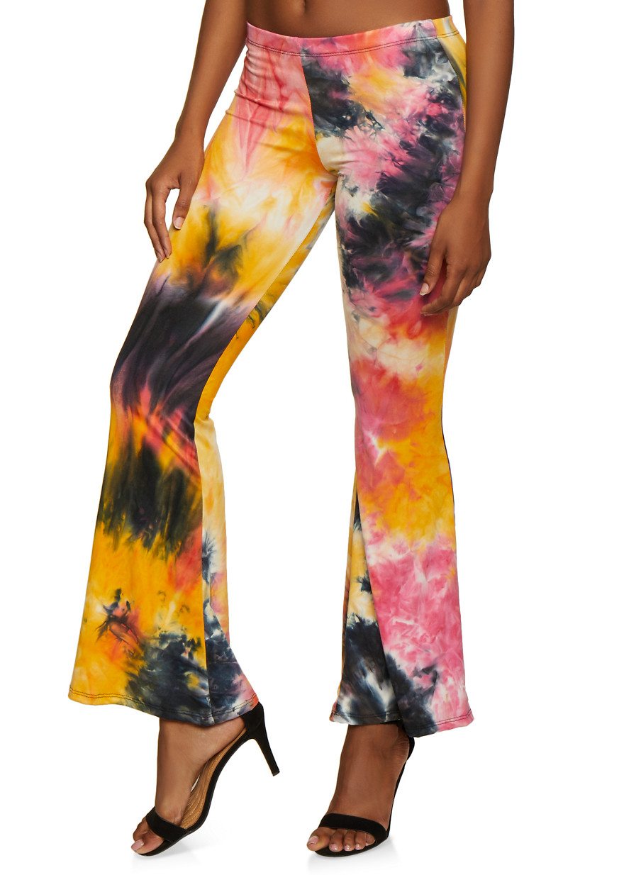 Tie Dye Flared Casual Pants