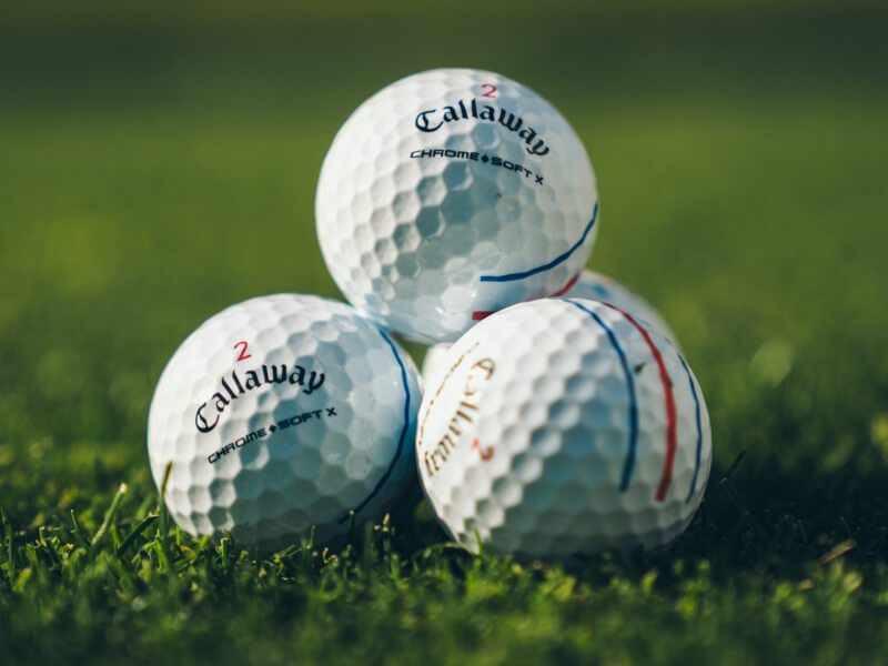 Chrome Soft Golf Balls with Triple Track Technology