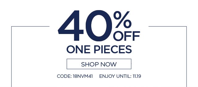 40% Off One Pieces - Shop Now