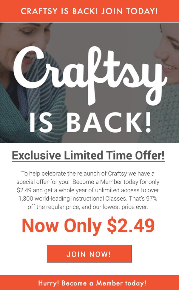 Craftsy is Back!