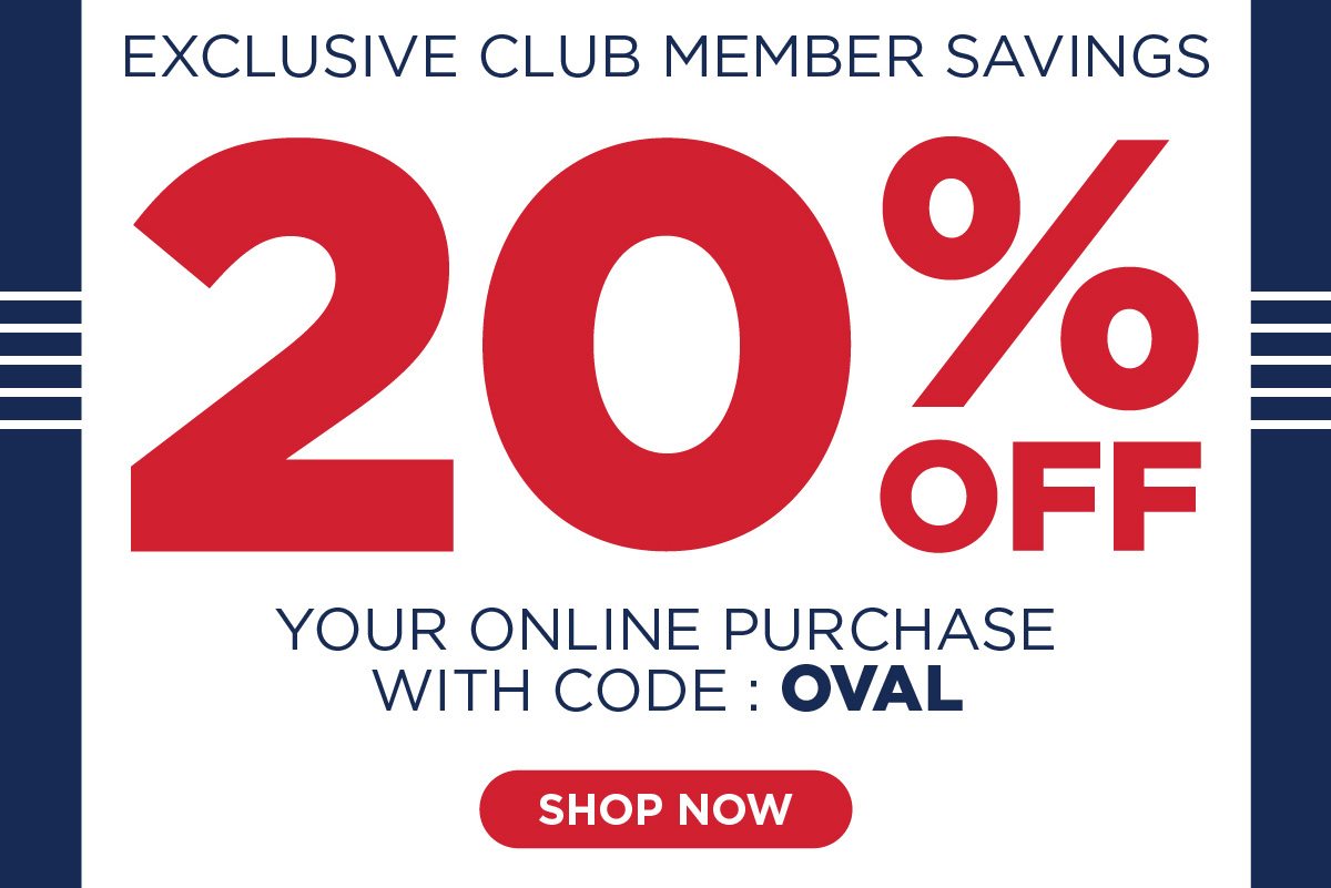 Save 20% for Members with code OVAL