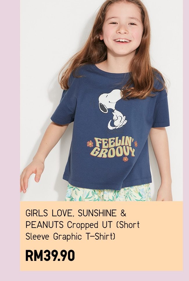 GIRLS LOVE, SUNSHINE & PEANUTS Cropped UT