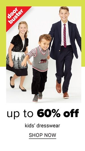 Up to 60% off kids' dresswear - Shop Now