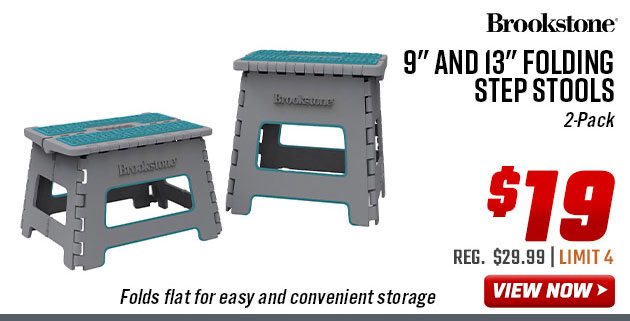 Brookstone 9'' and 13'' Folding Step Stools