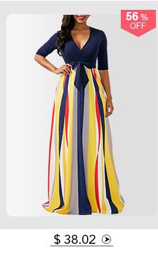 V Neck Half Sleeve Printed Maxi Dress