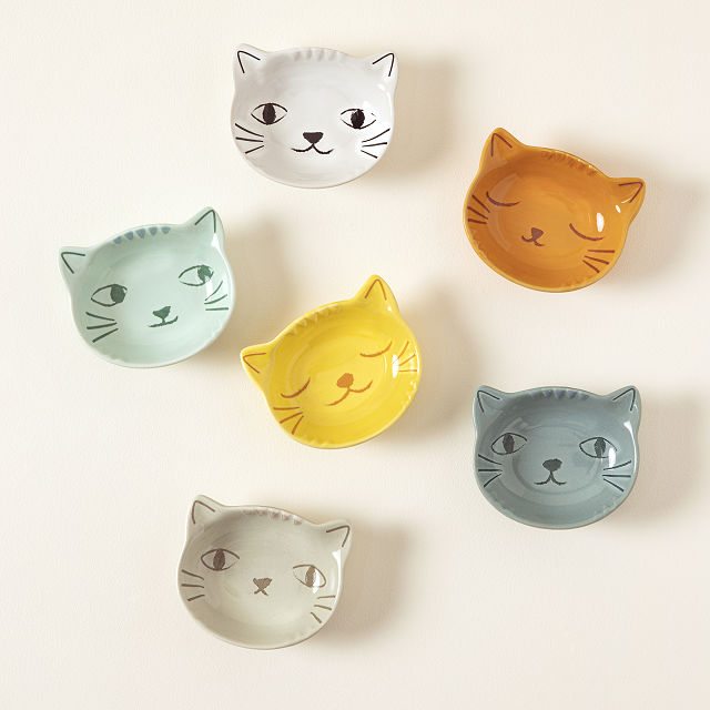 Little Cat Snack Dishes - Set of 6