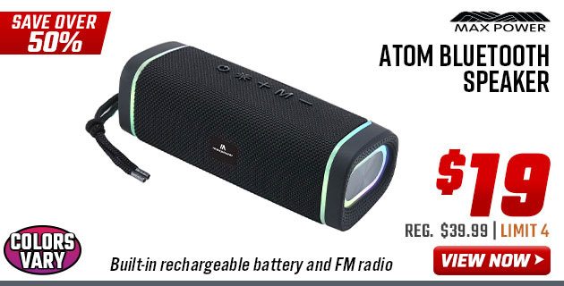 Max Power Atom Bluetooth Speaker