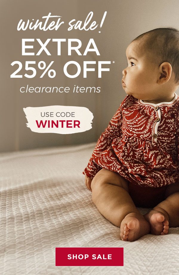 Winter Sale! Extra 25% off clearance items!