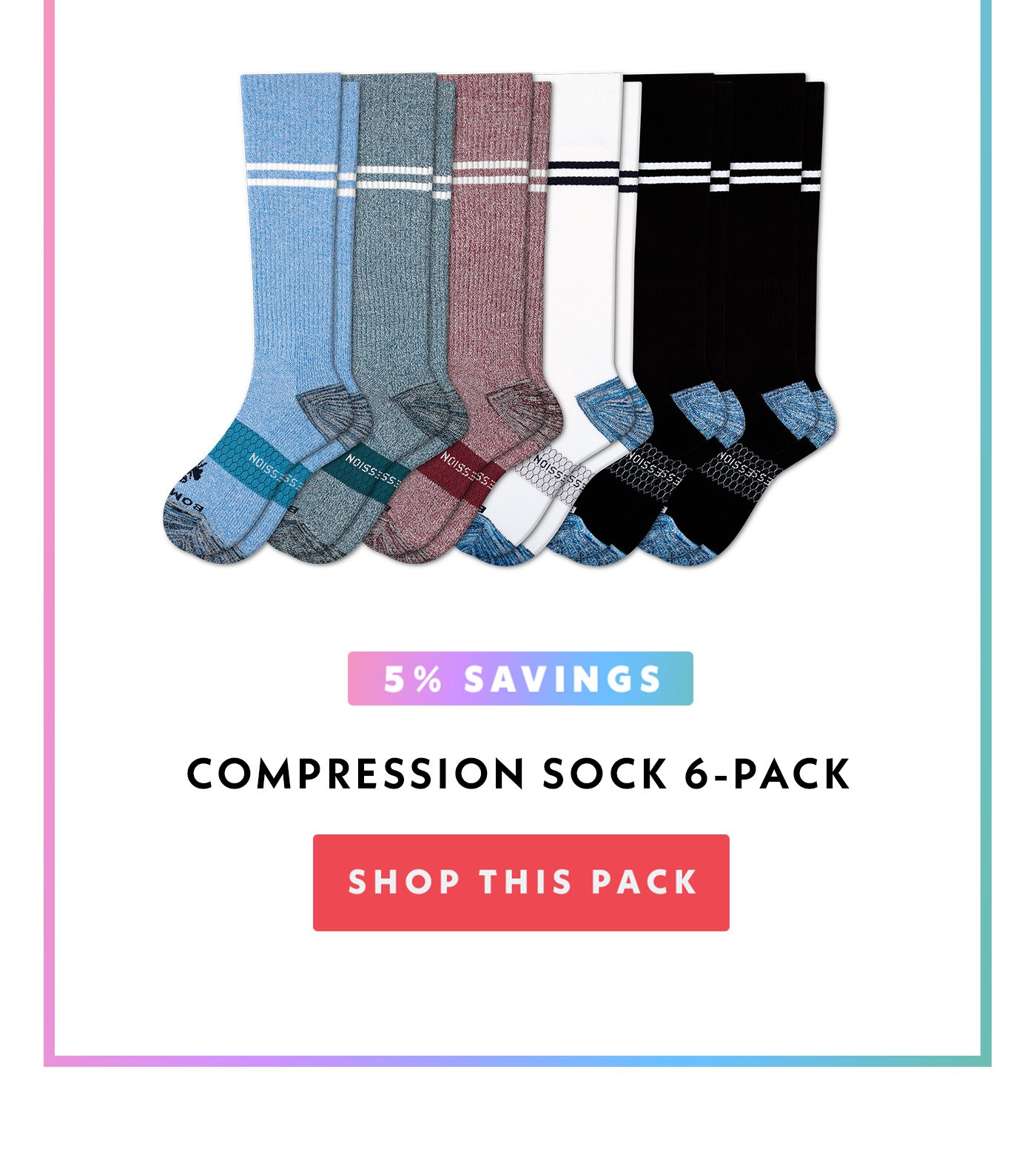 Men Compression Sock 6 Pack | Shop this Pack