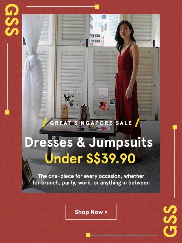 Great Singapore Sale: Dresses & Jumpsuits Under S$39.90
