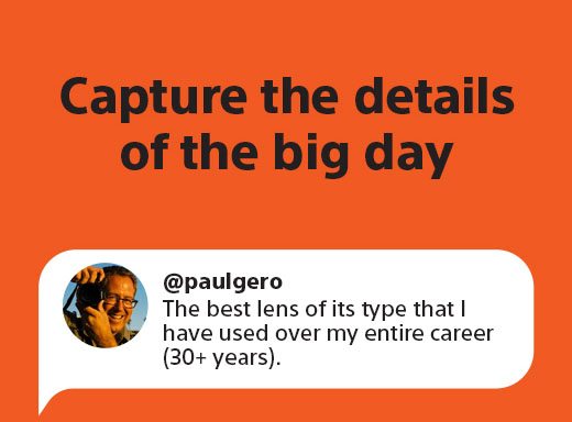 Capture the details of the big day | @paulgero The best lens of its type that I have used over my entire career (30+ years).