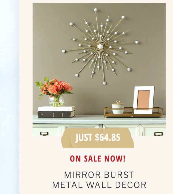 Mirror Burst Shimmering Gold Metal Wall Decor | SHOP NOW