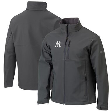 New York Yankees Columbia Ascender Full-Zip Softshell Jacket - Gray