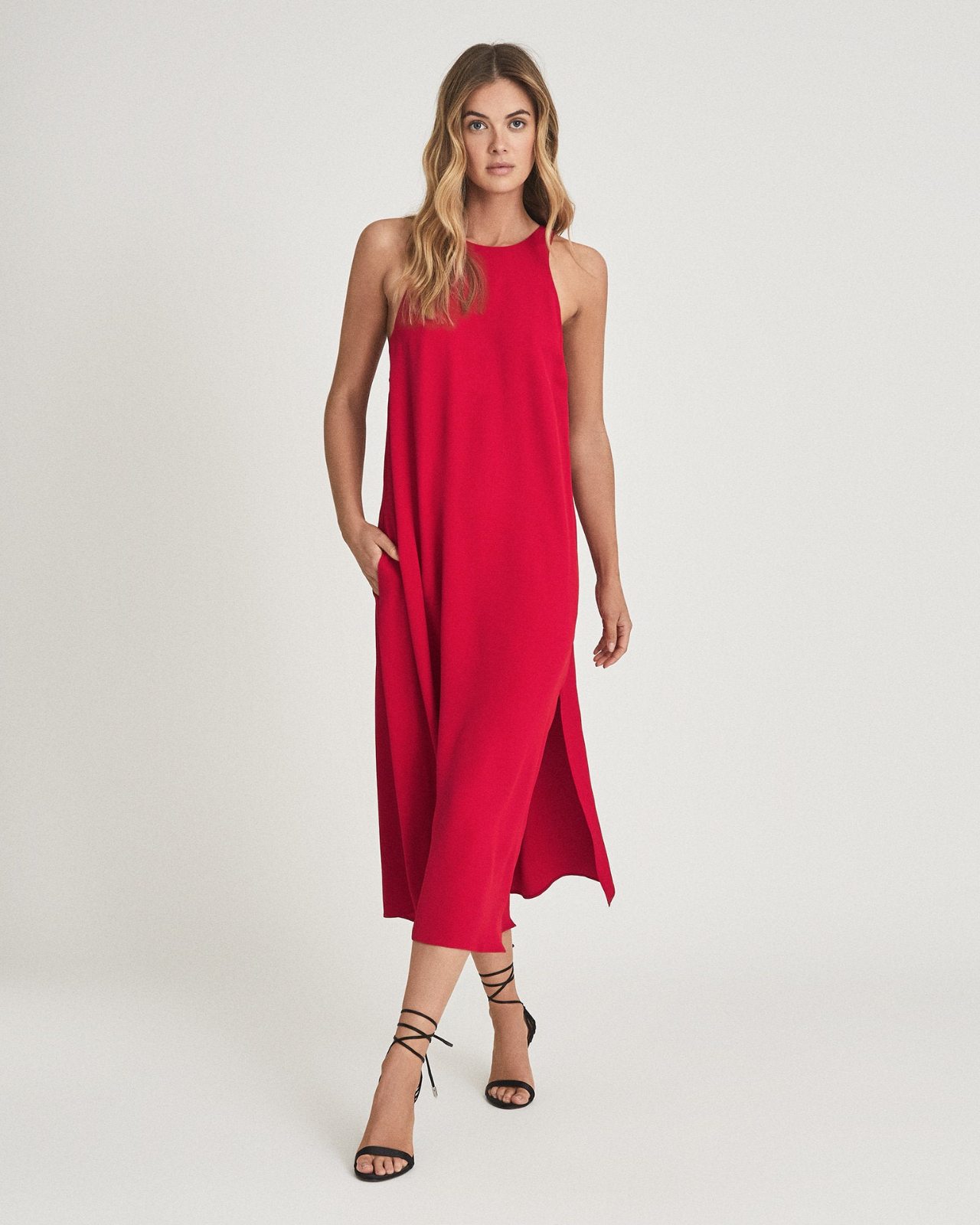 Lorni Red Midi Dress