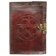 Large Leather Embossed Pentagram Journal With Lock