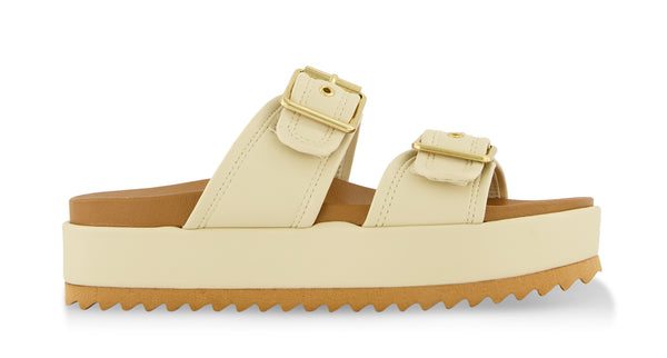 Double Band Platform Slide Sandals