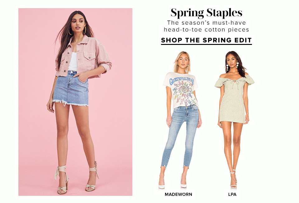 Spring Staples. This season's must-have head-to-toe cotton pieces. Shop the Spring Edit.