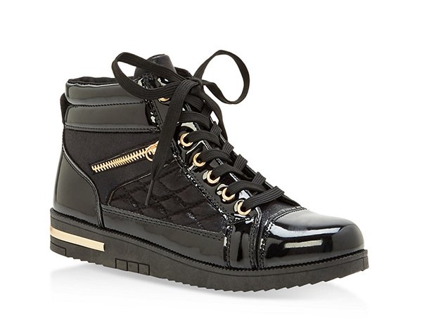 Side Zip High Top Sneakers