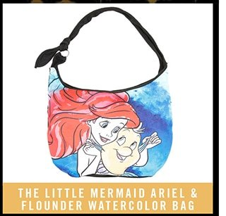 Ariel and Flounder Watercolor Bag