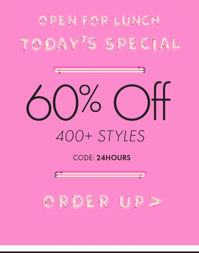 60% off 400+ styles Hero