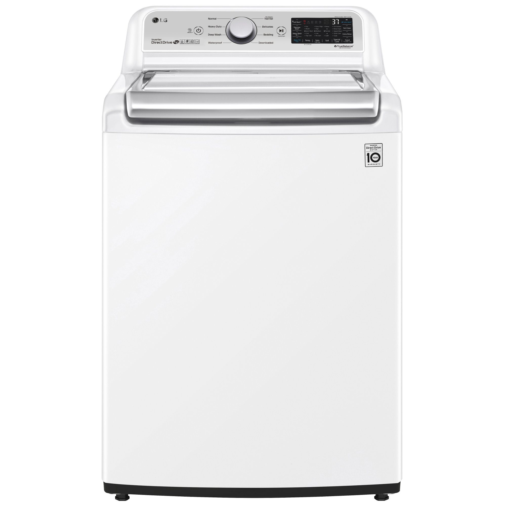 LG Mega Capacity Top Load Washer with Agitator - 4.8 cu. ft. White